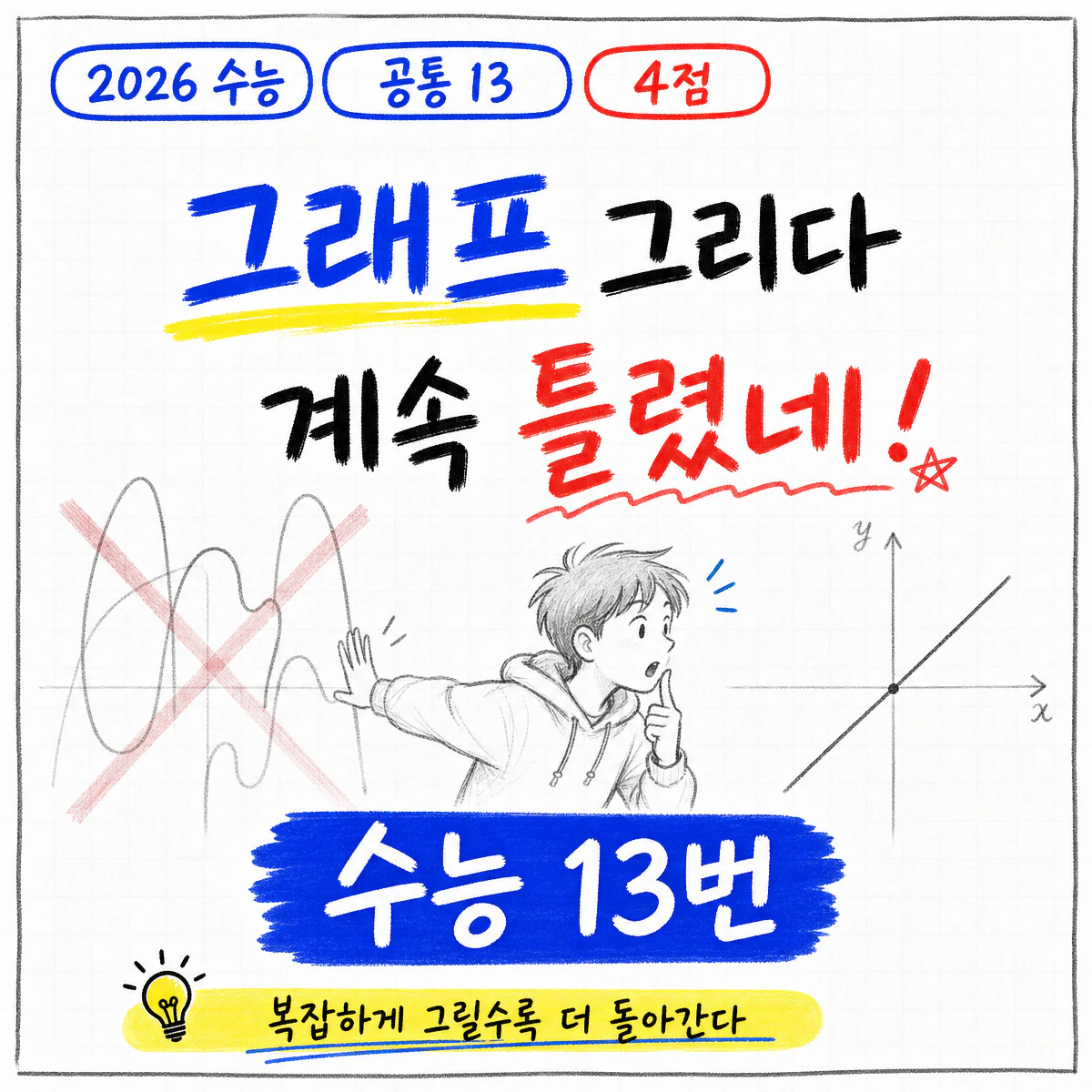 2026학년도 대학수학능력시험 수학 공통 13번 풀이 썸네일