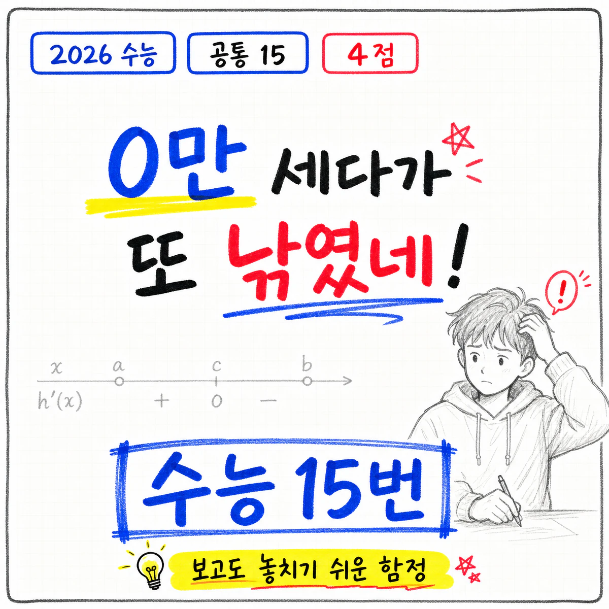 2026학년도 대학수학능력시험 수학 공통 15번 풀이 썸네일