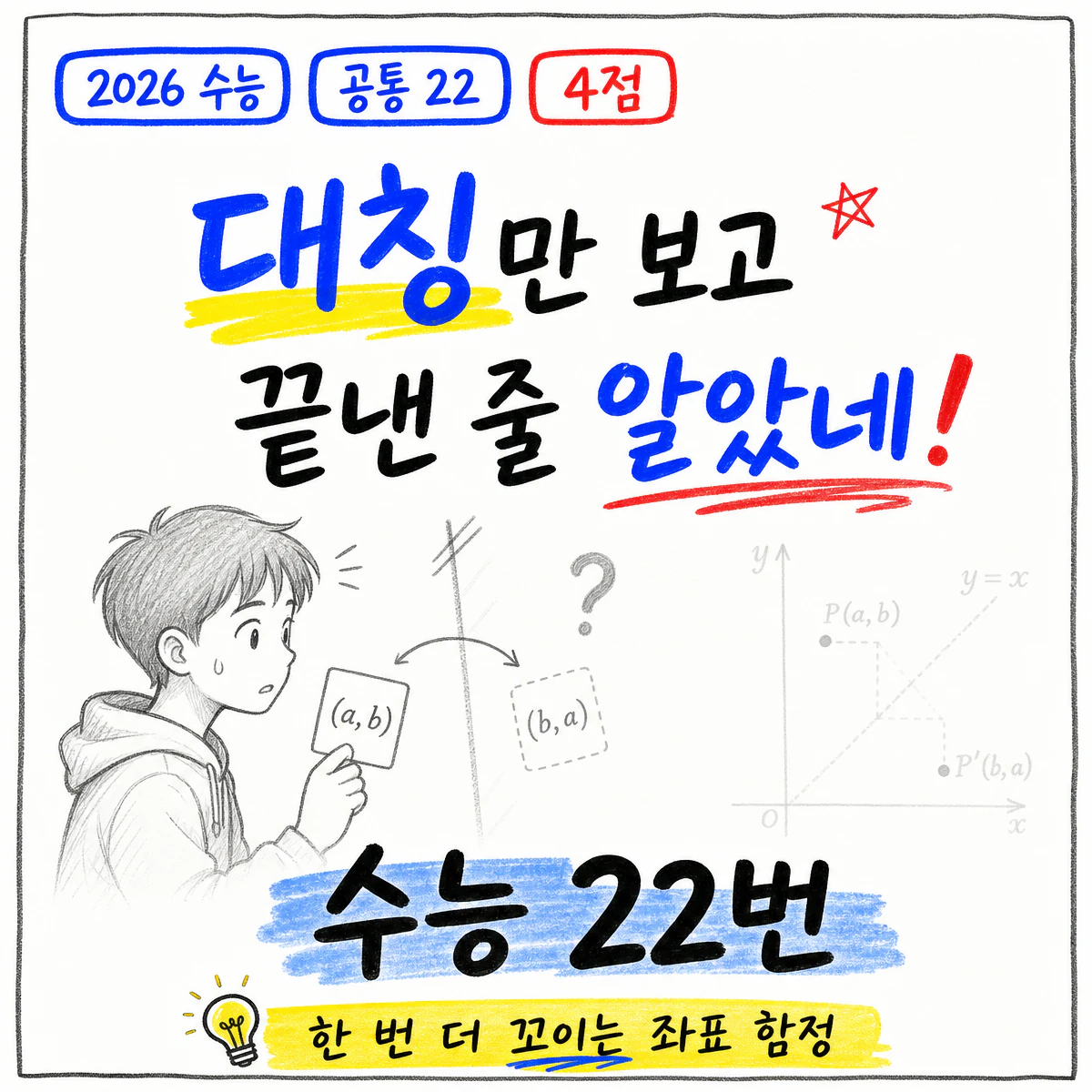 2026학년도 대학수학능력시험 수학 공통 22번 풀이 썸네일