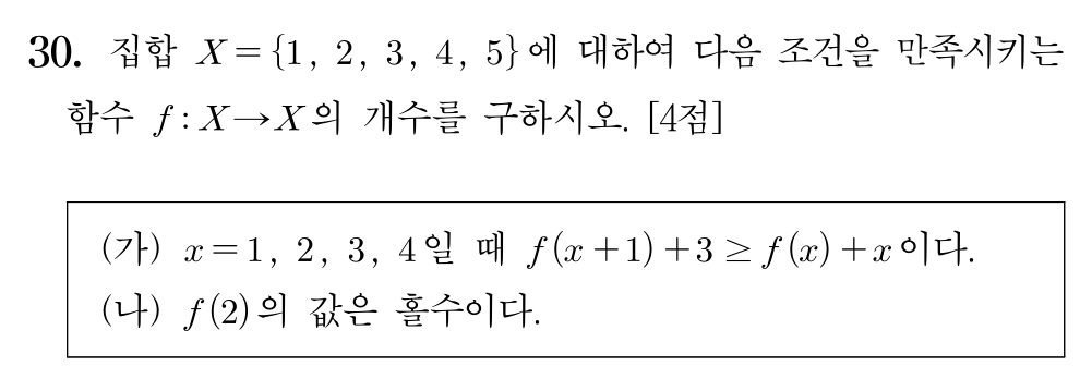 2026학년도 6월 모의평가 수학 확률과 통계 30번 문제